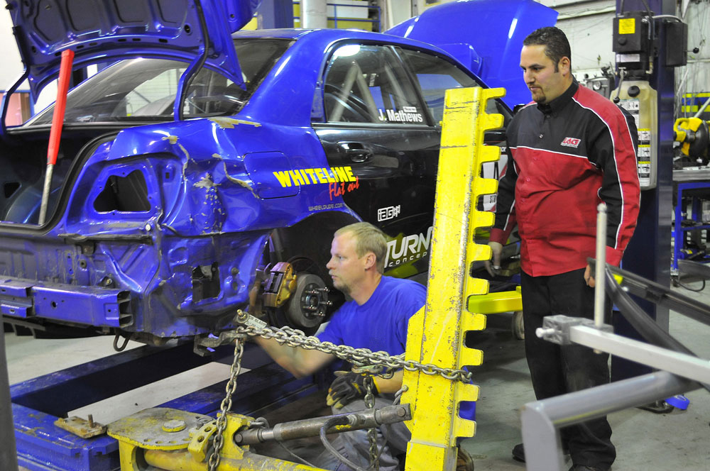 Car-O-Liner frame repair — before